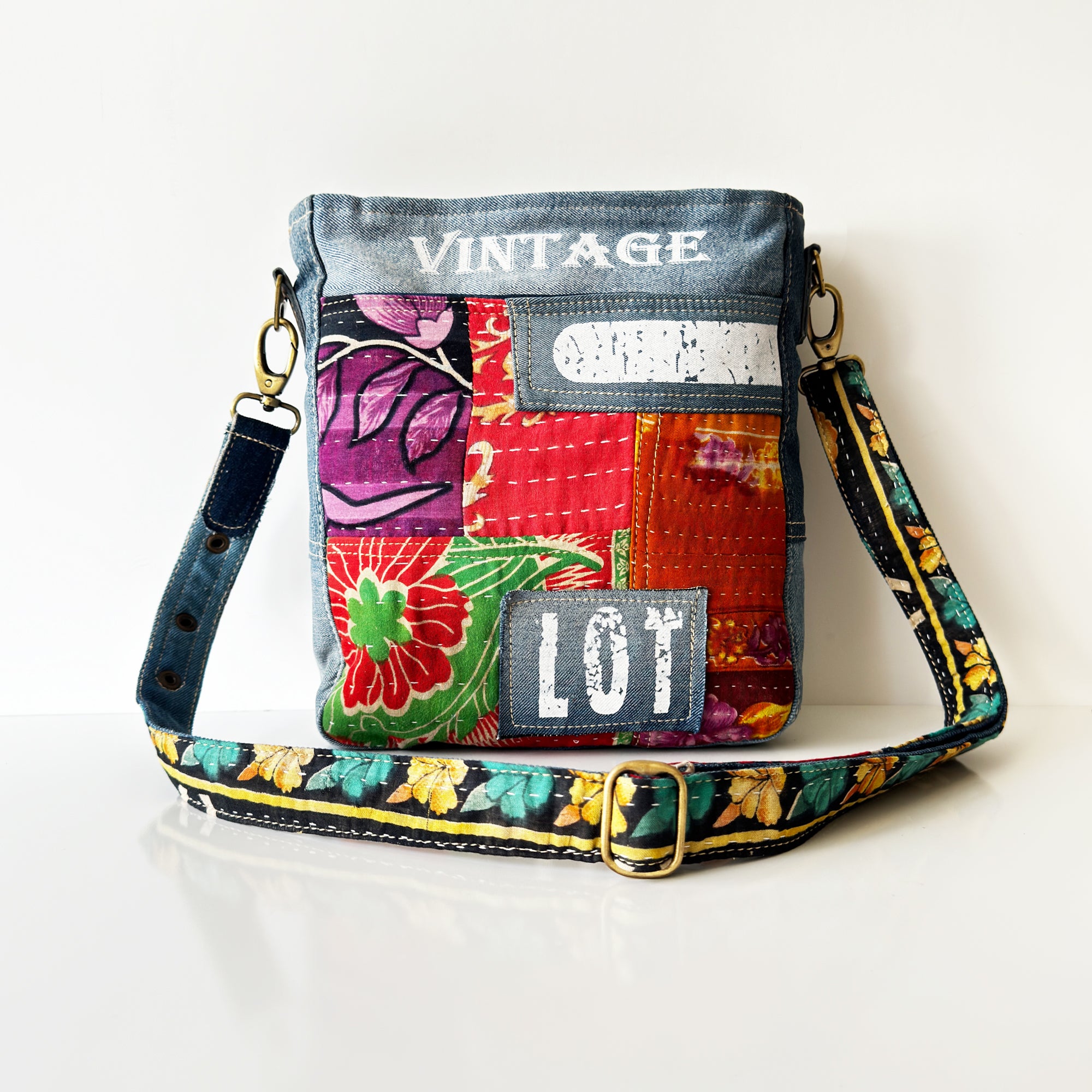 Patchwork crossbody bag top