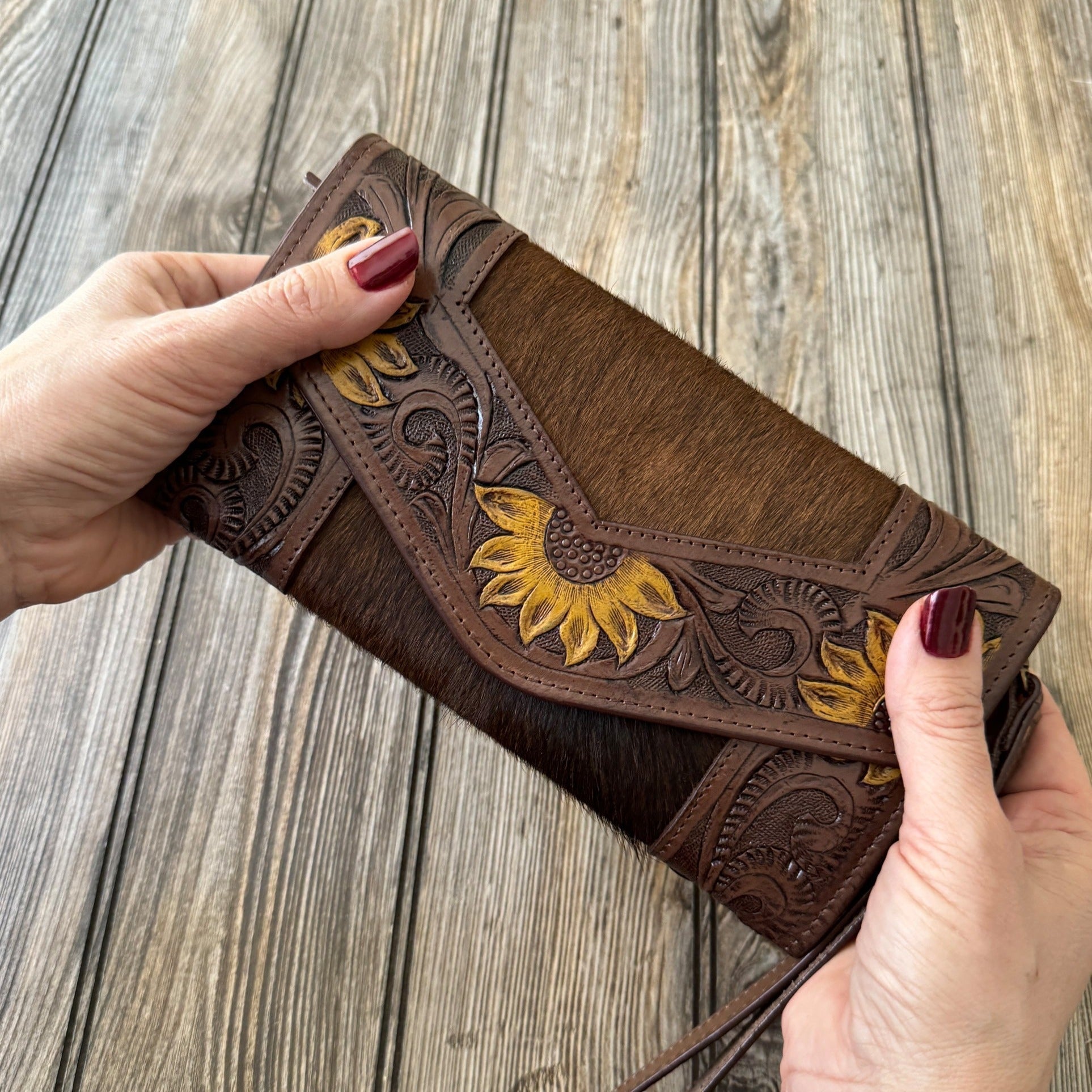 Buy Rustic tooled womens wallet