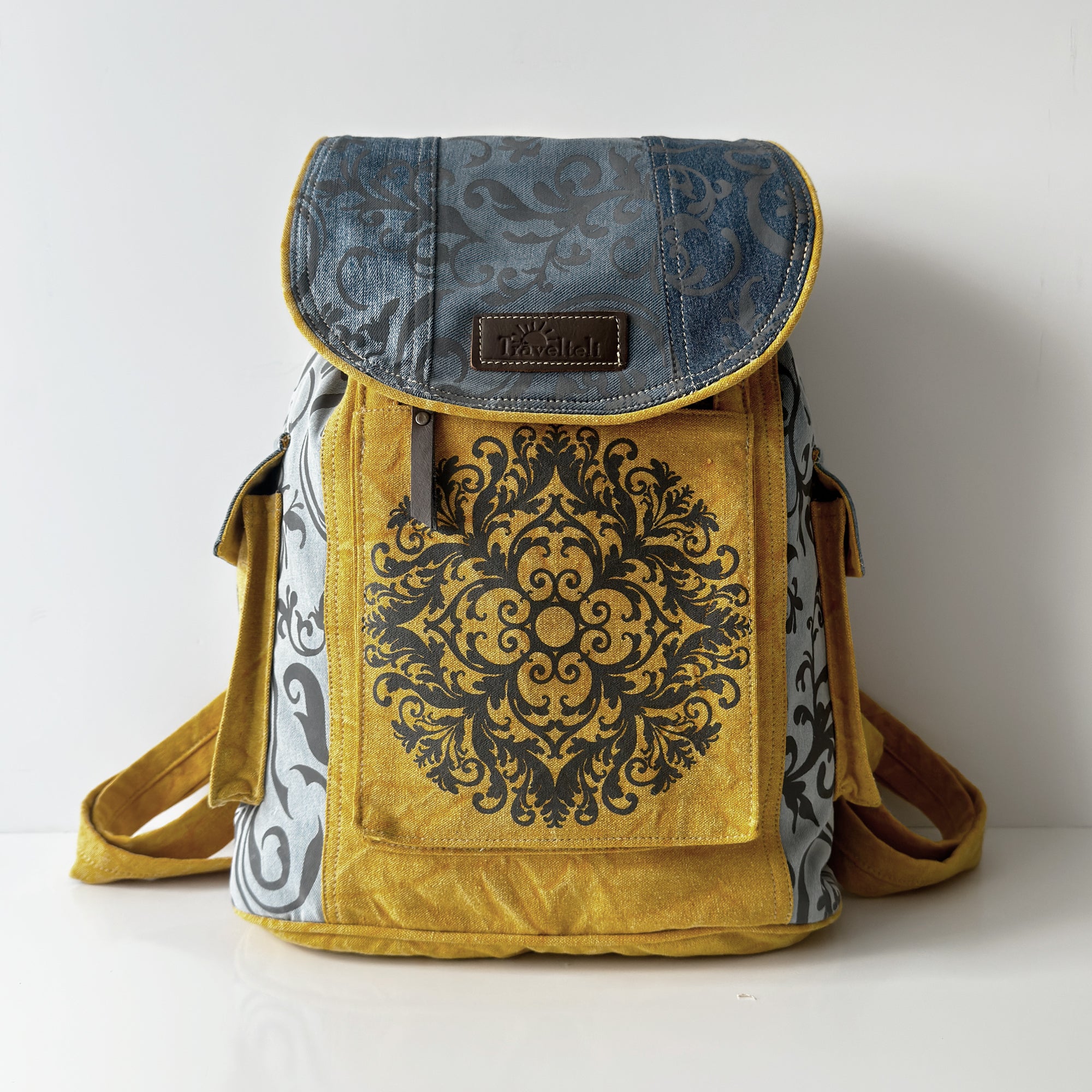 Baroque Print Travel Backpack
