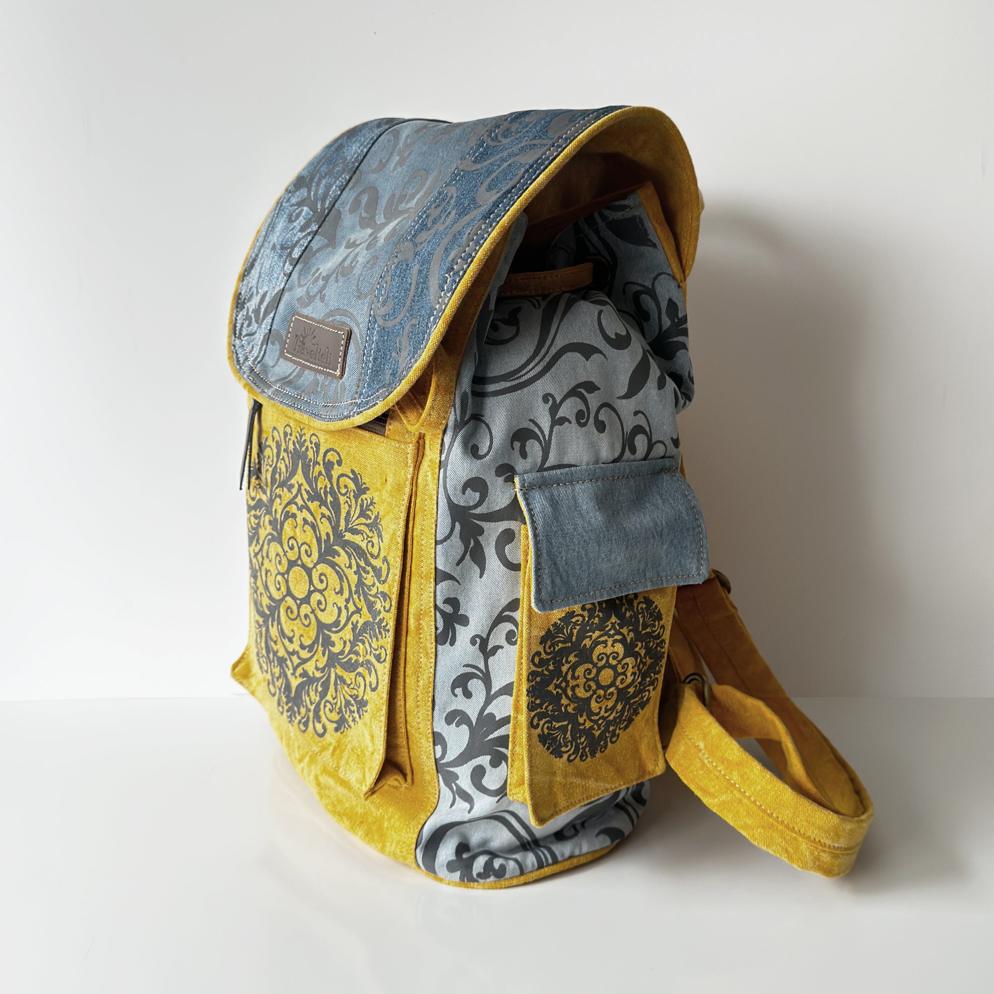 Baroque Print Travel Backpack