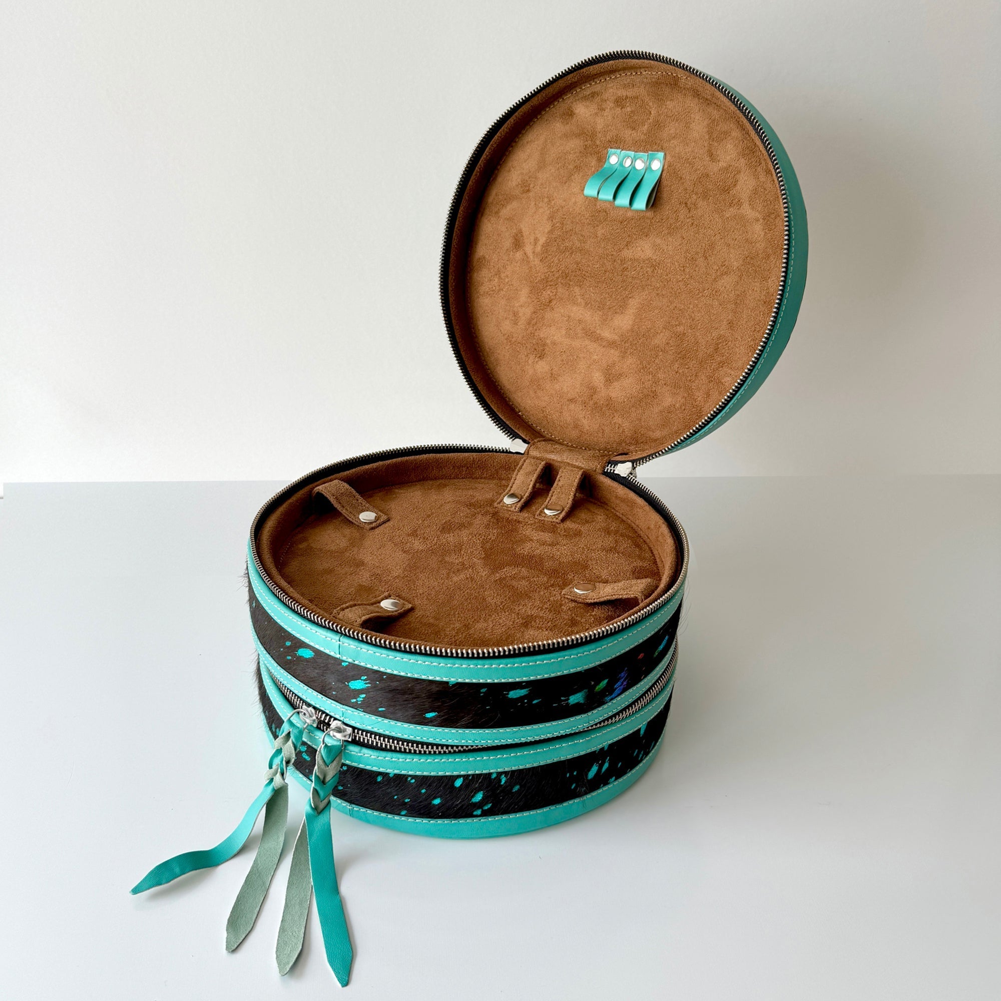 Elegant Turquoise Jewelry Travel Case