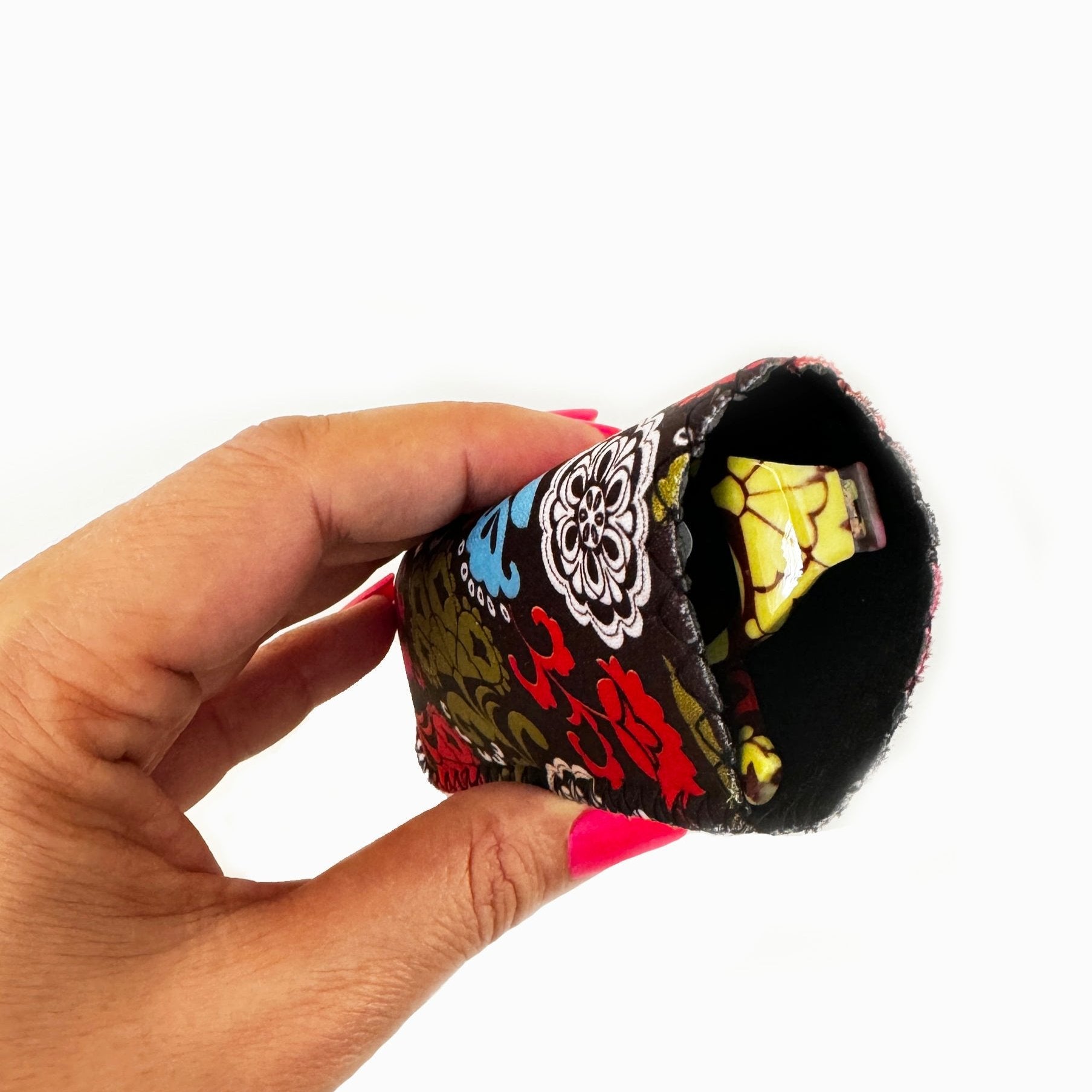 Artistic Protective Sleeve with Floral Reading Glasses