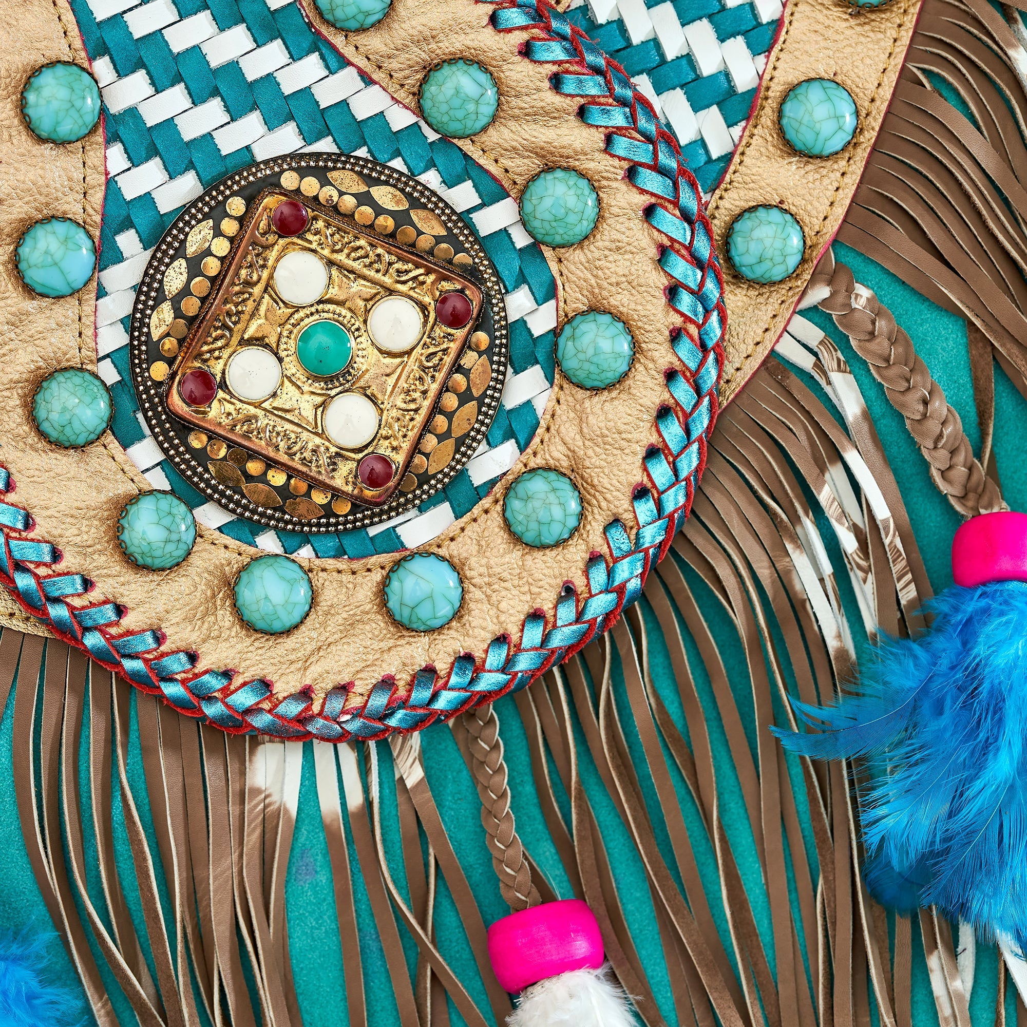 Crafted for the Free Spirit: Bohemian Shoulder Tote with Fringes