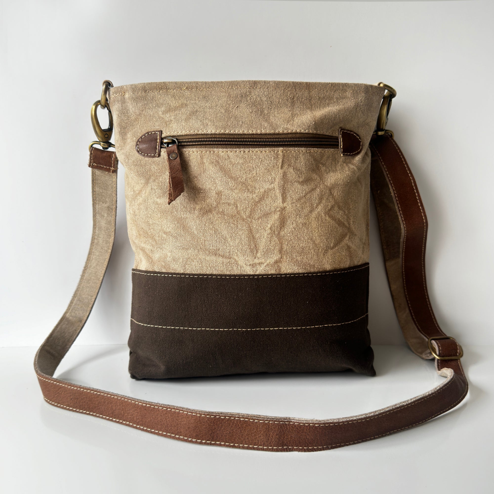 Leather Star Vintage Messenger Crossbody Bag