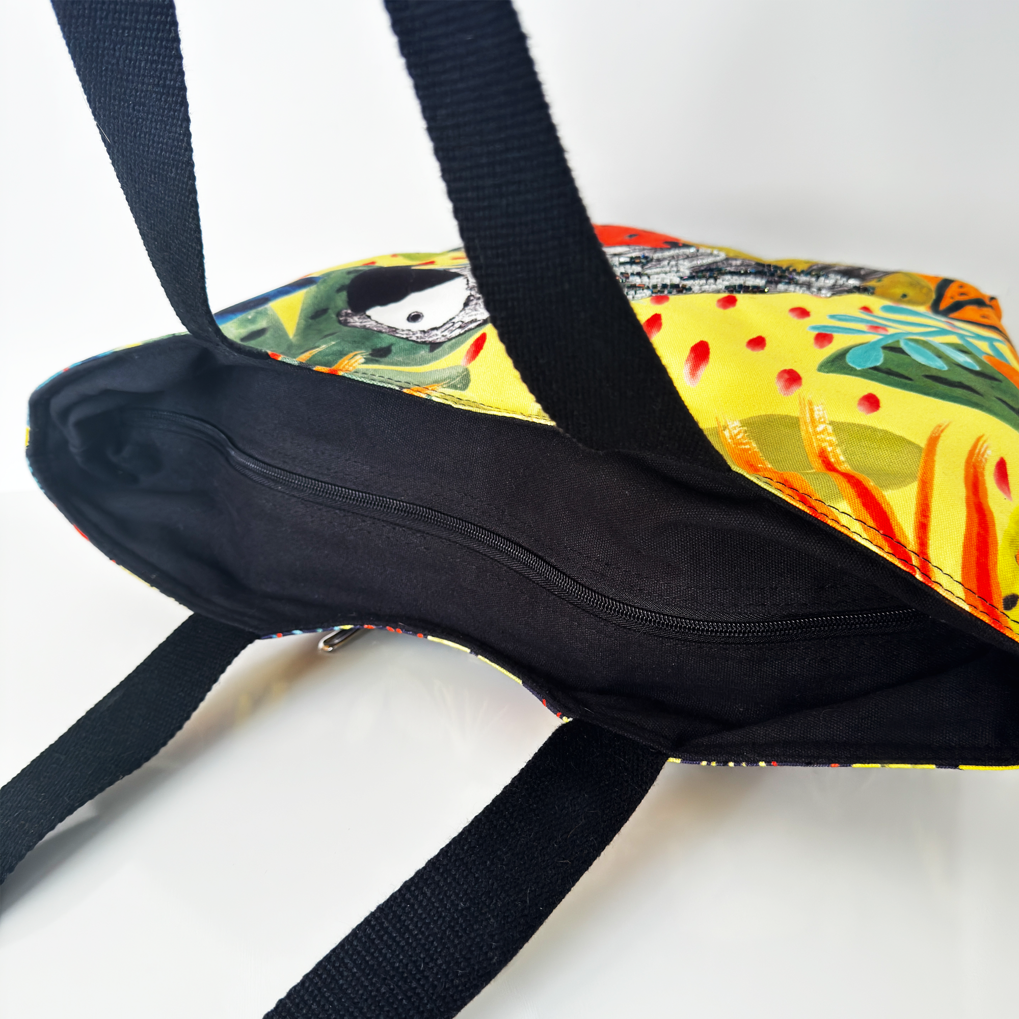 Tropical Parrot Vibrant Canvas Tote