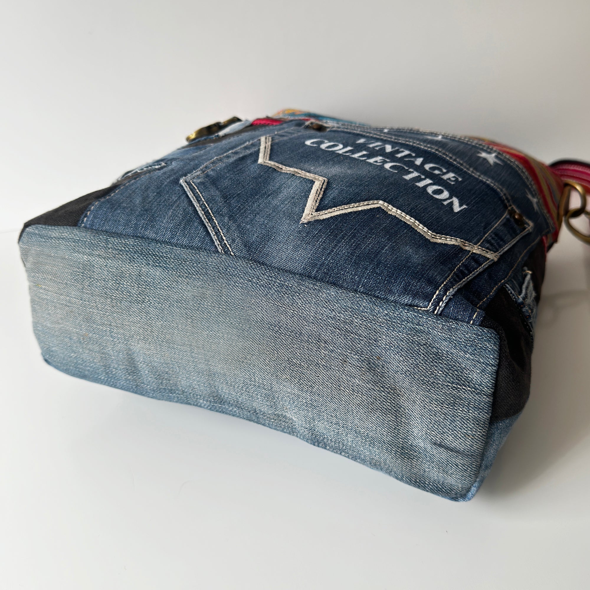Retro Americana Denim Crossbody Bag | TRAVELTELI