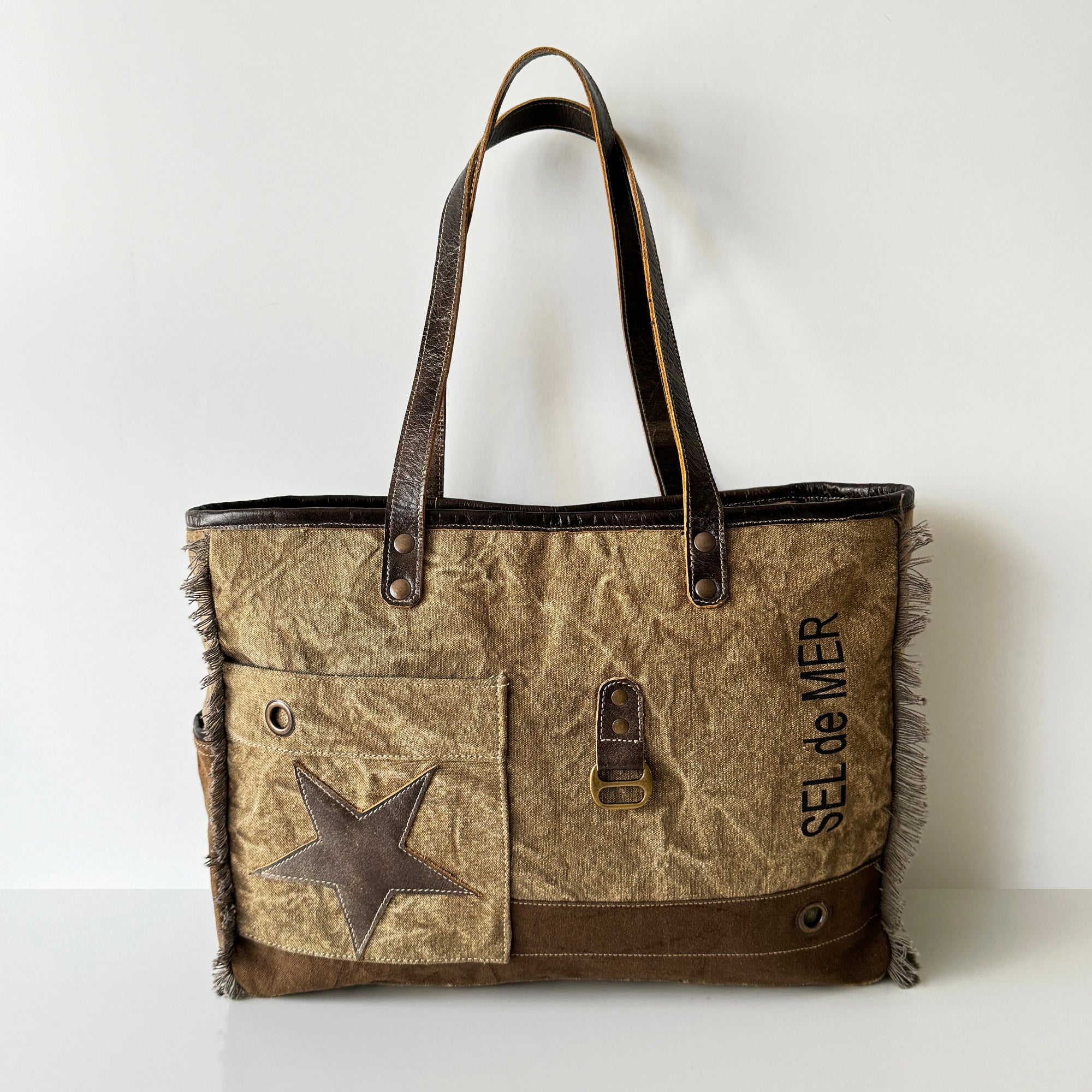 Bohemian Sea Star Canvas Tote Bag