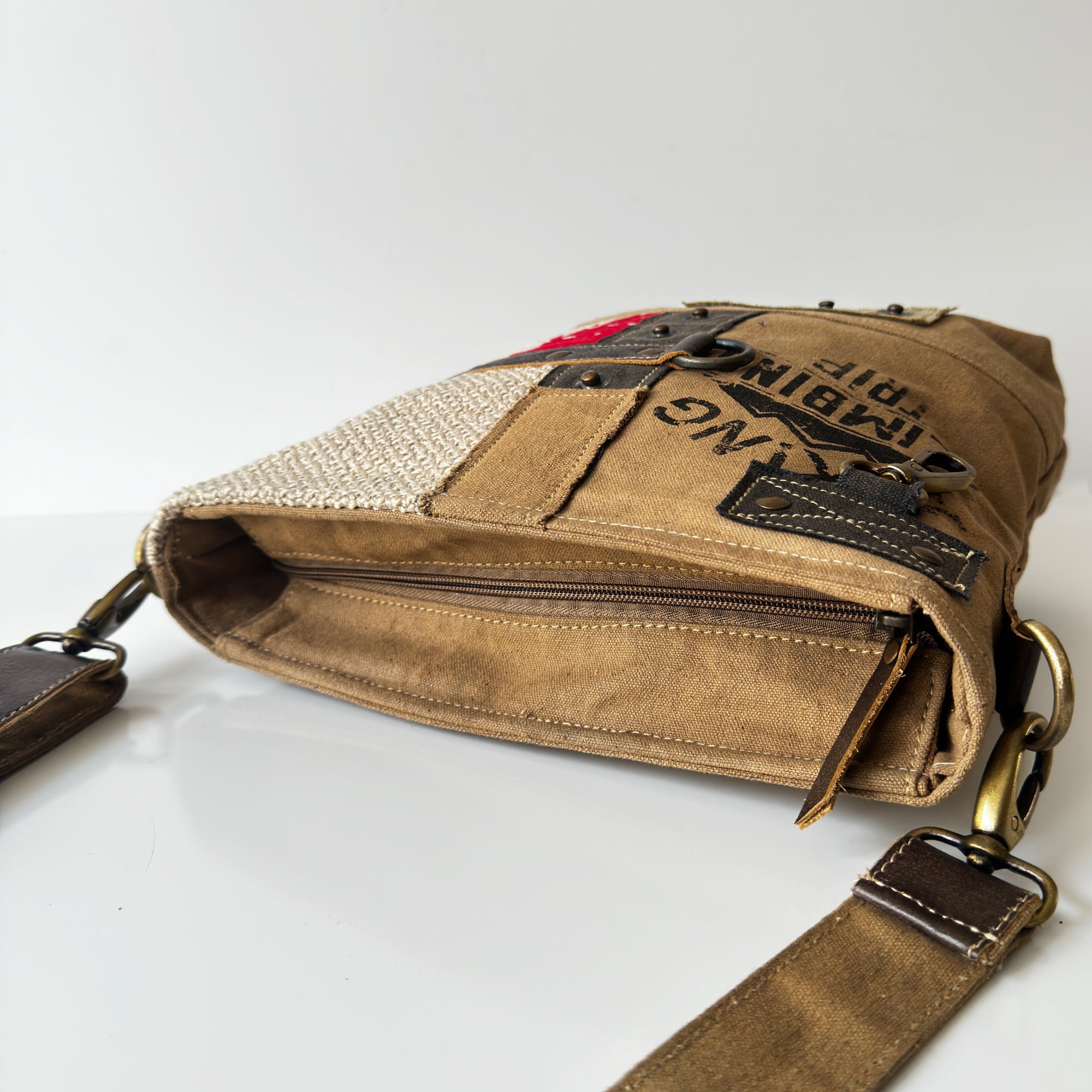 Rugged Canvas Crossbody Travel Bag