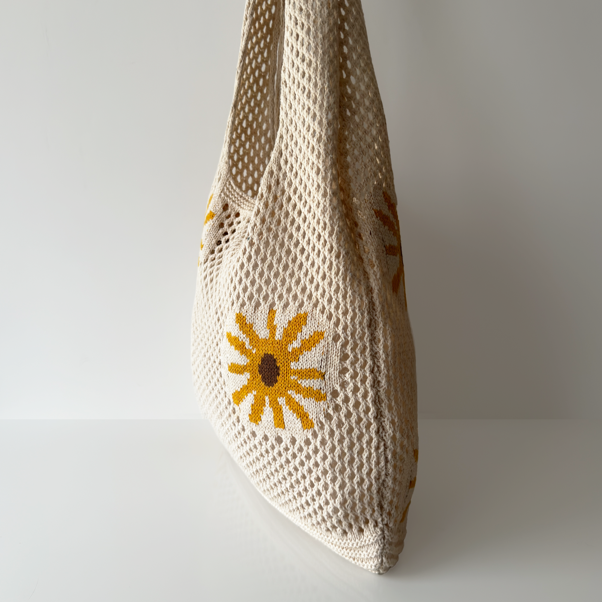 White Knitted Shoulder Bag