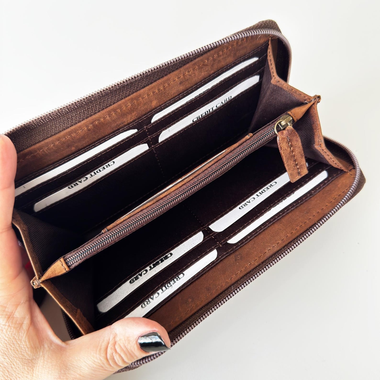 Cowhide and Leather Crossbody Bag with Matching Wallet