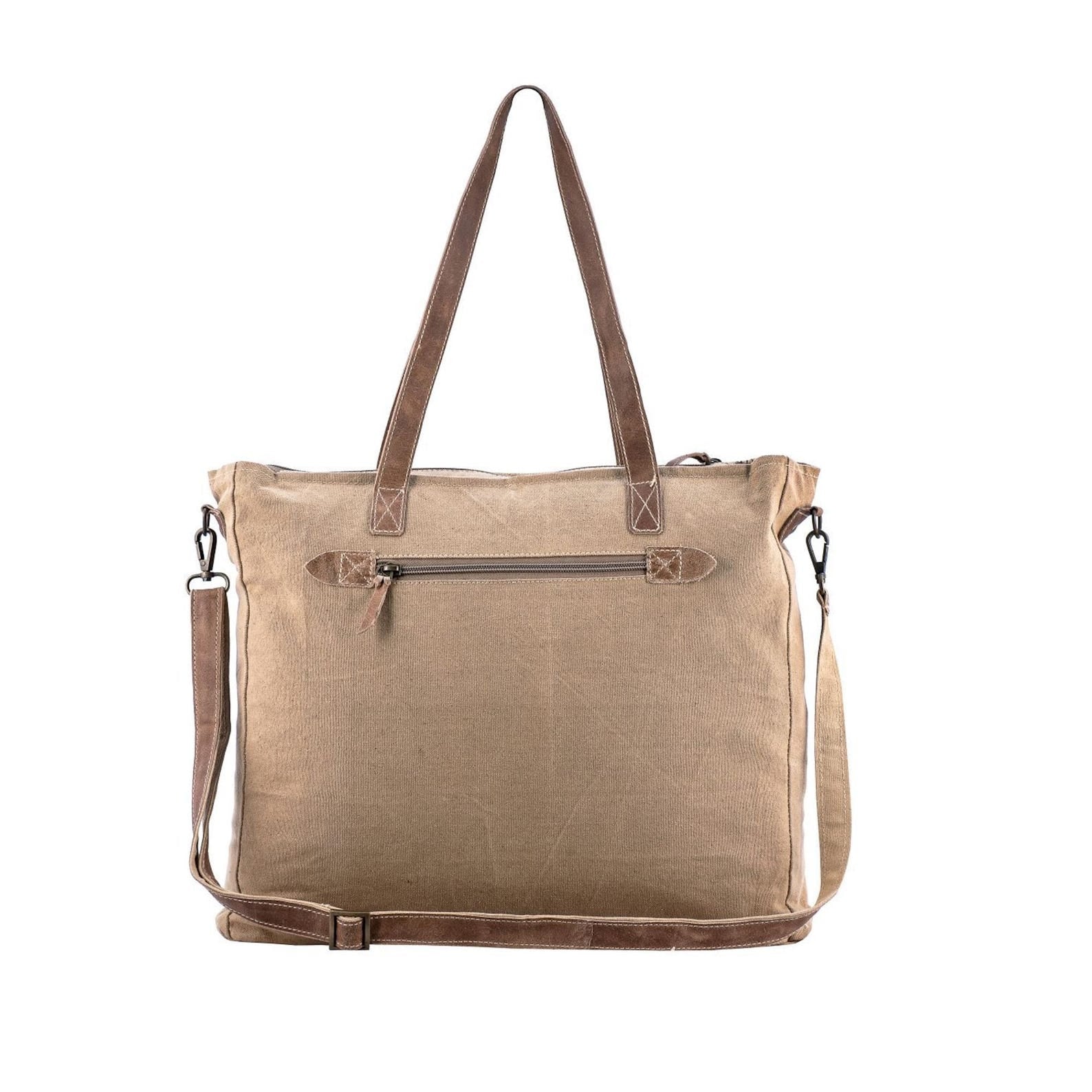 Boho Feather Canvas Tote Bag