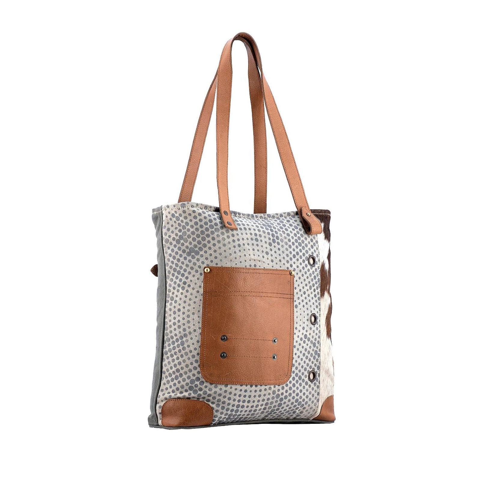 My Favorite Handmade Cowhide and Canvas Tote Bag