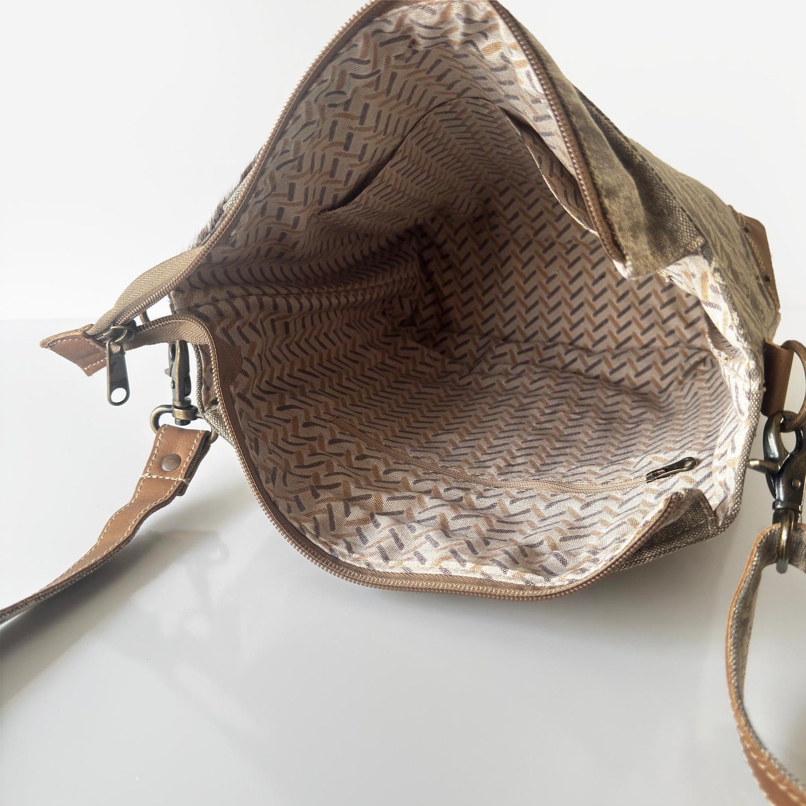 Handmade Rhombus Boho Canvas Crossbody Bag