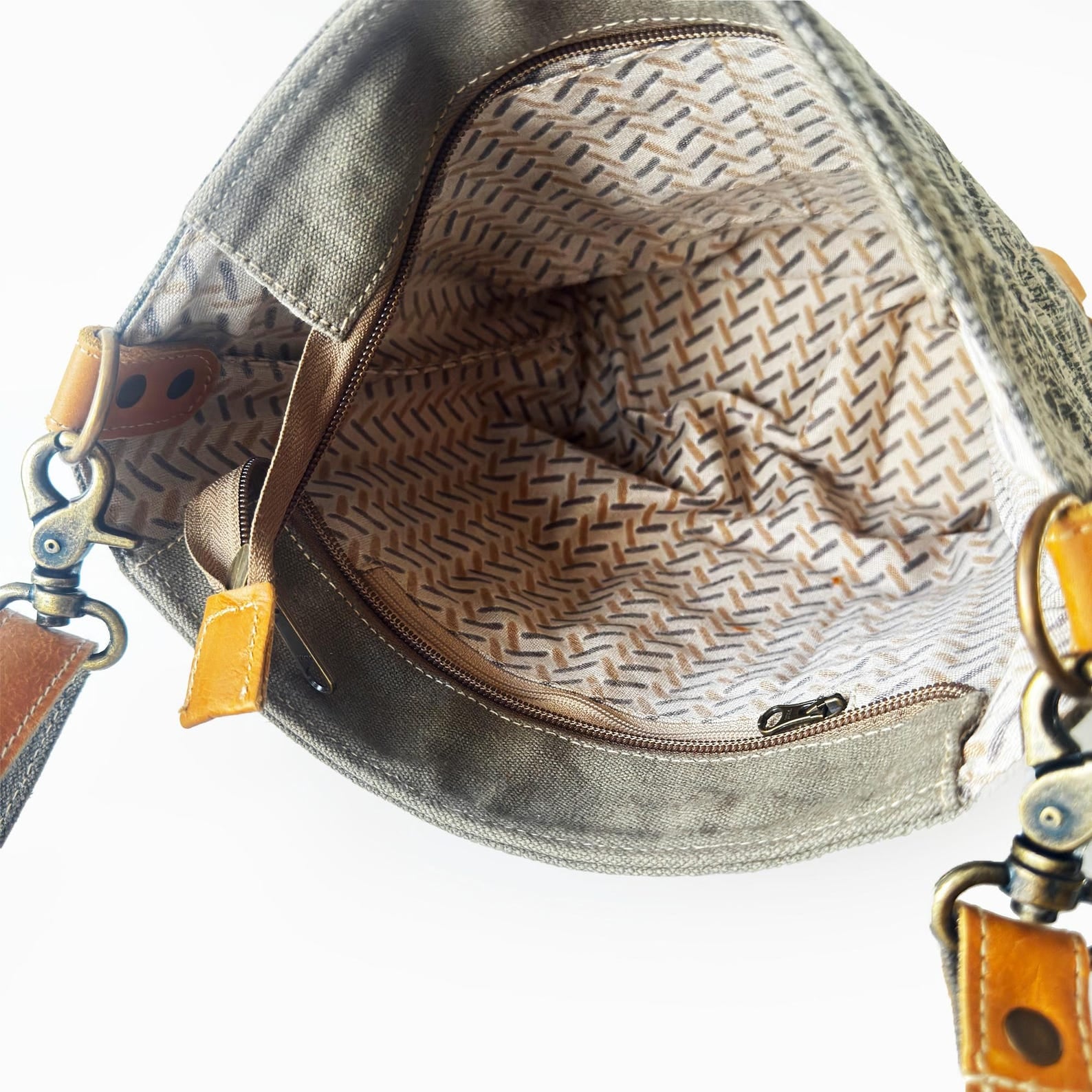 Small Boho Canvas Crossbody Bag