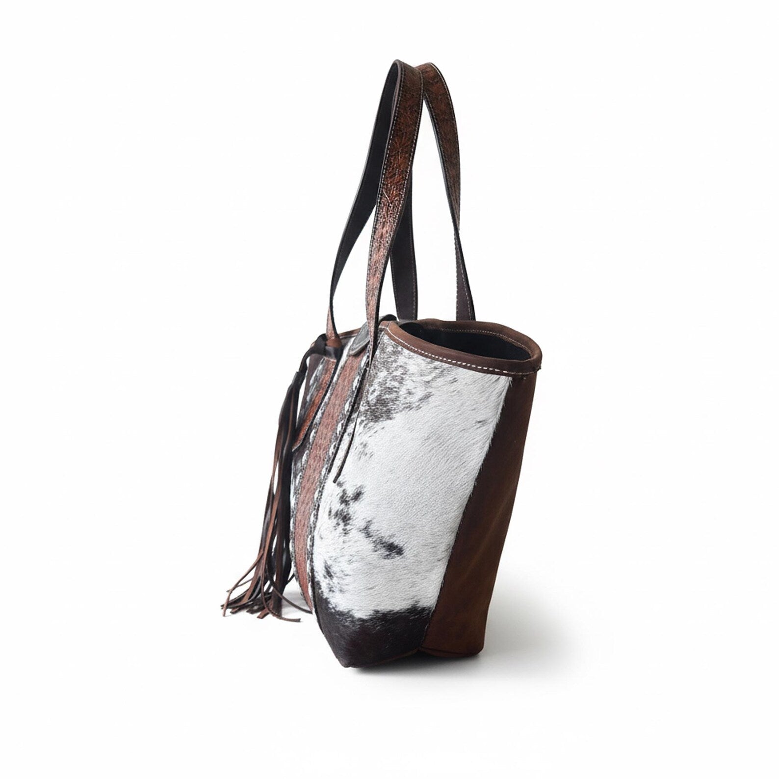 Safari Elegance Leather Tote Bag