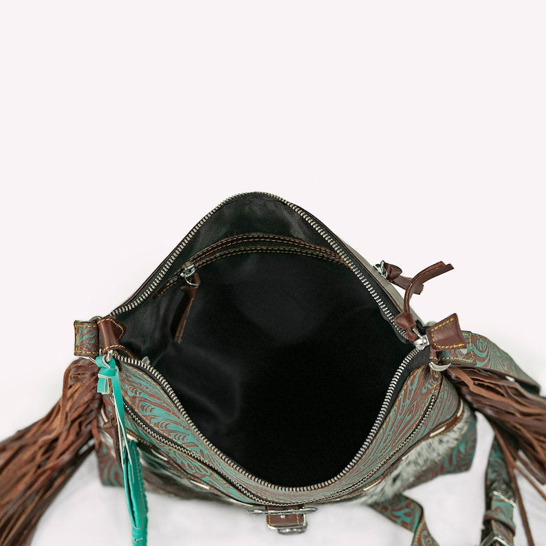 Western Boho Cowhide Crossbody Bag