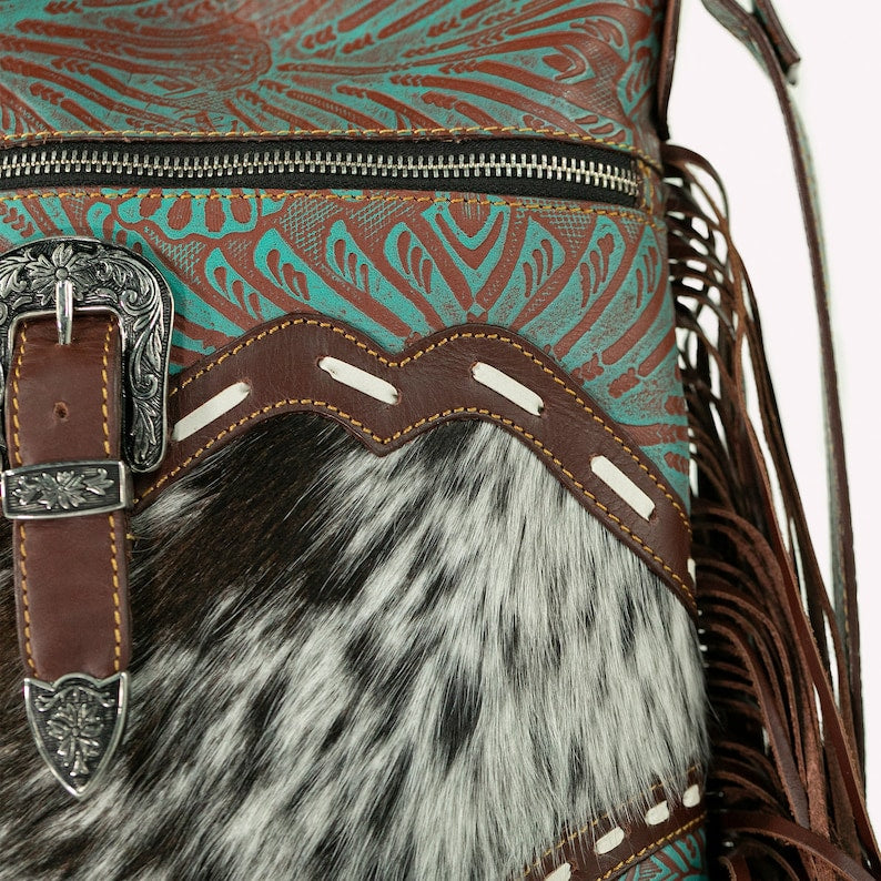 Western Boho Cowhide Crossbody Bag