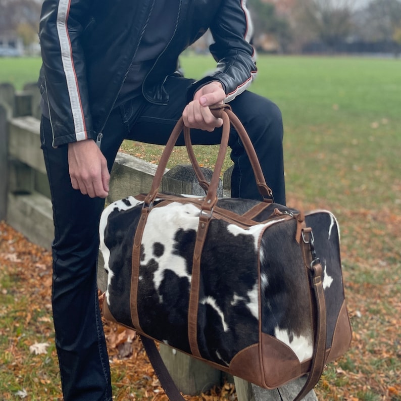 Leather Travel Duffle Bag