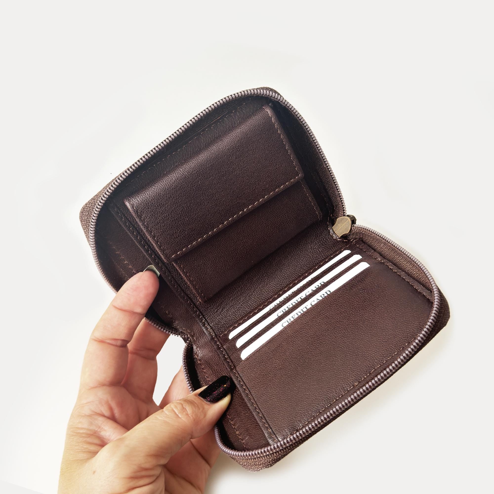 Artisan Hand-Tooled Leather Wallet with Unique Western Design
