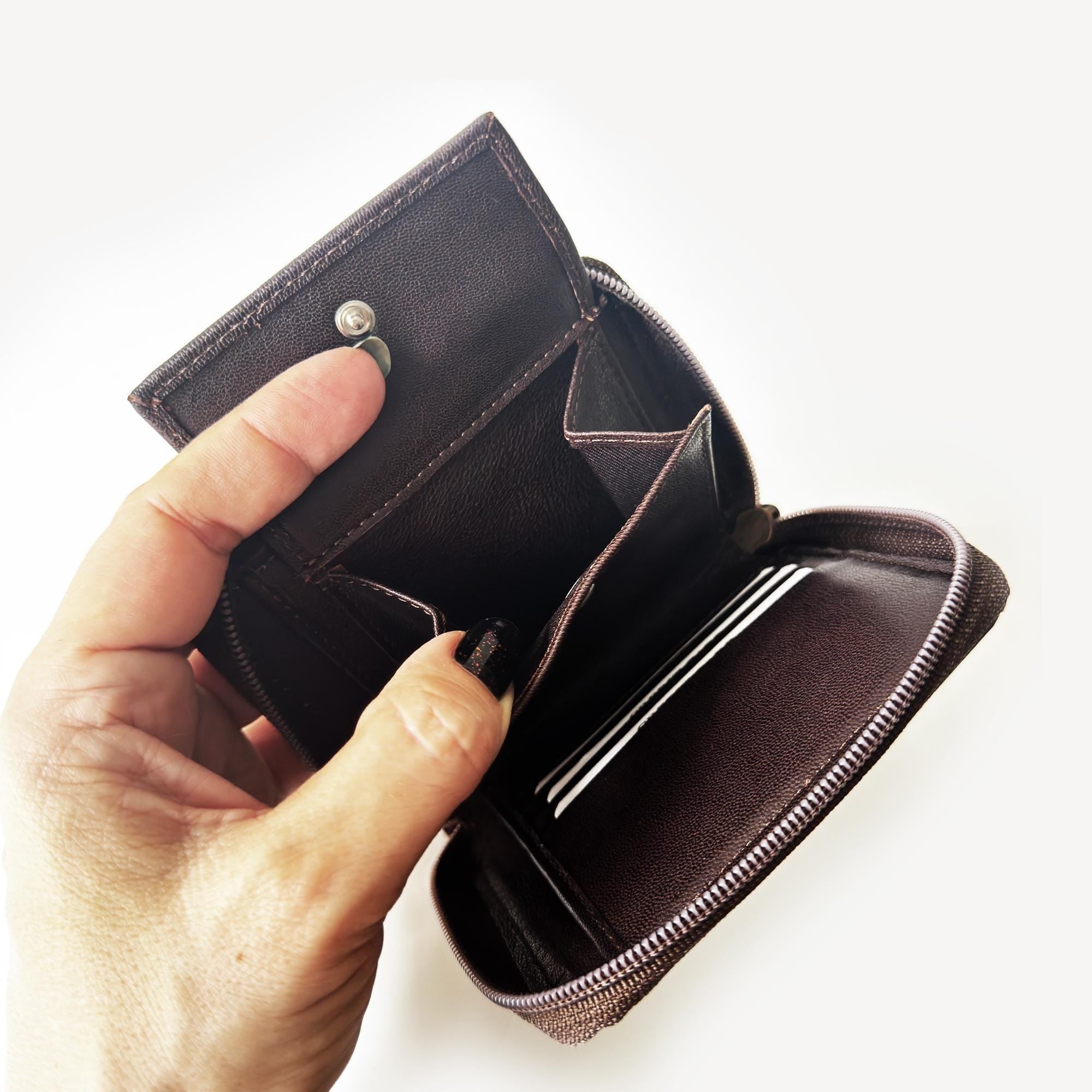 Artisan Hand-Tooled Leather Wallet with Unique Western Design
