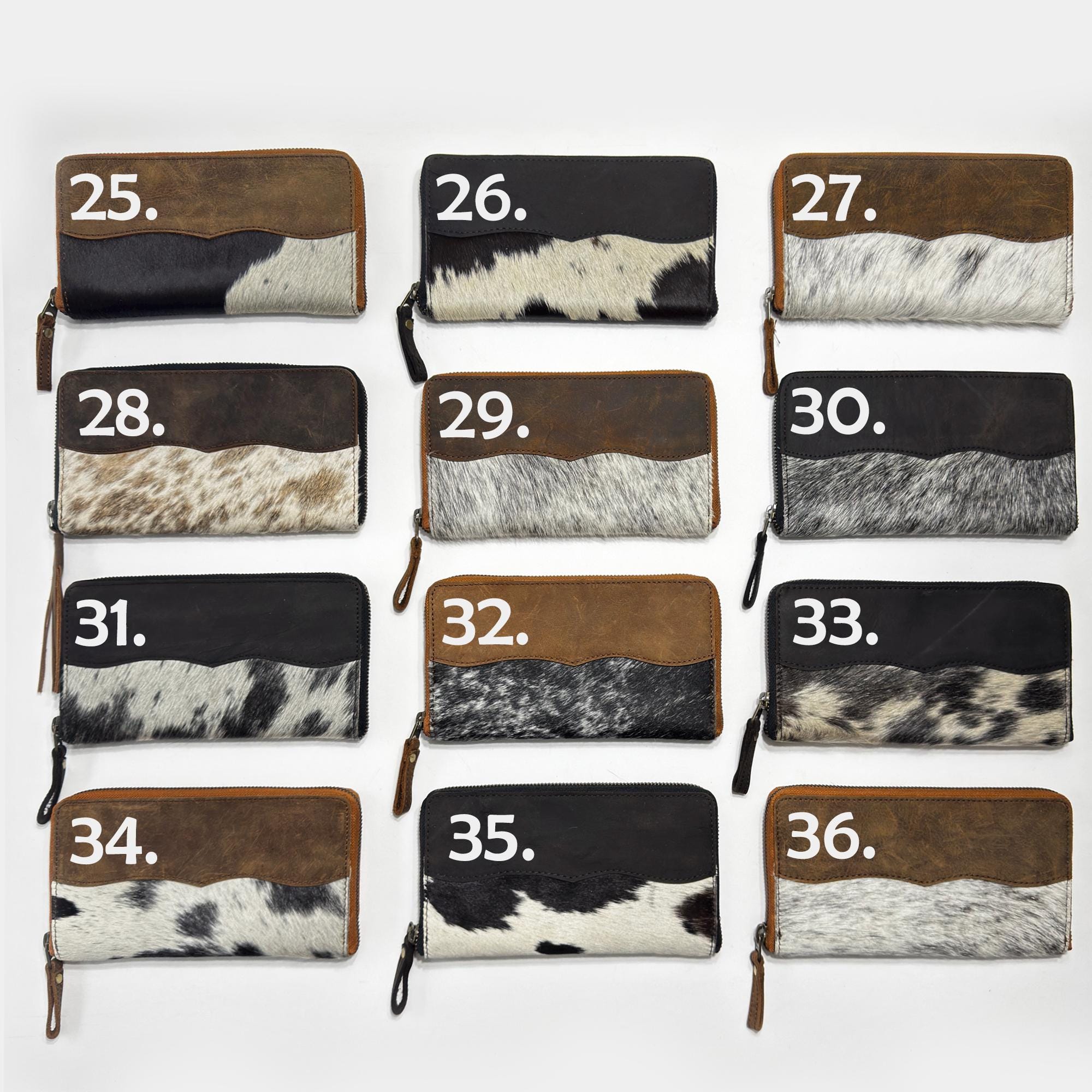 Cute Handcrafted Leather Cowhide Womens Wallet