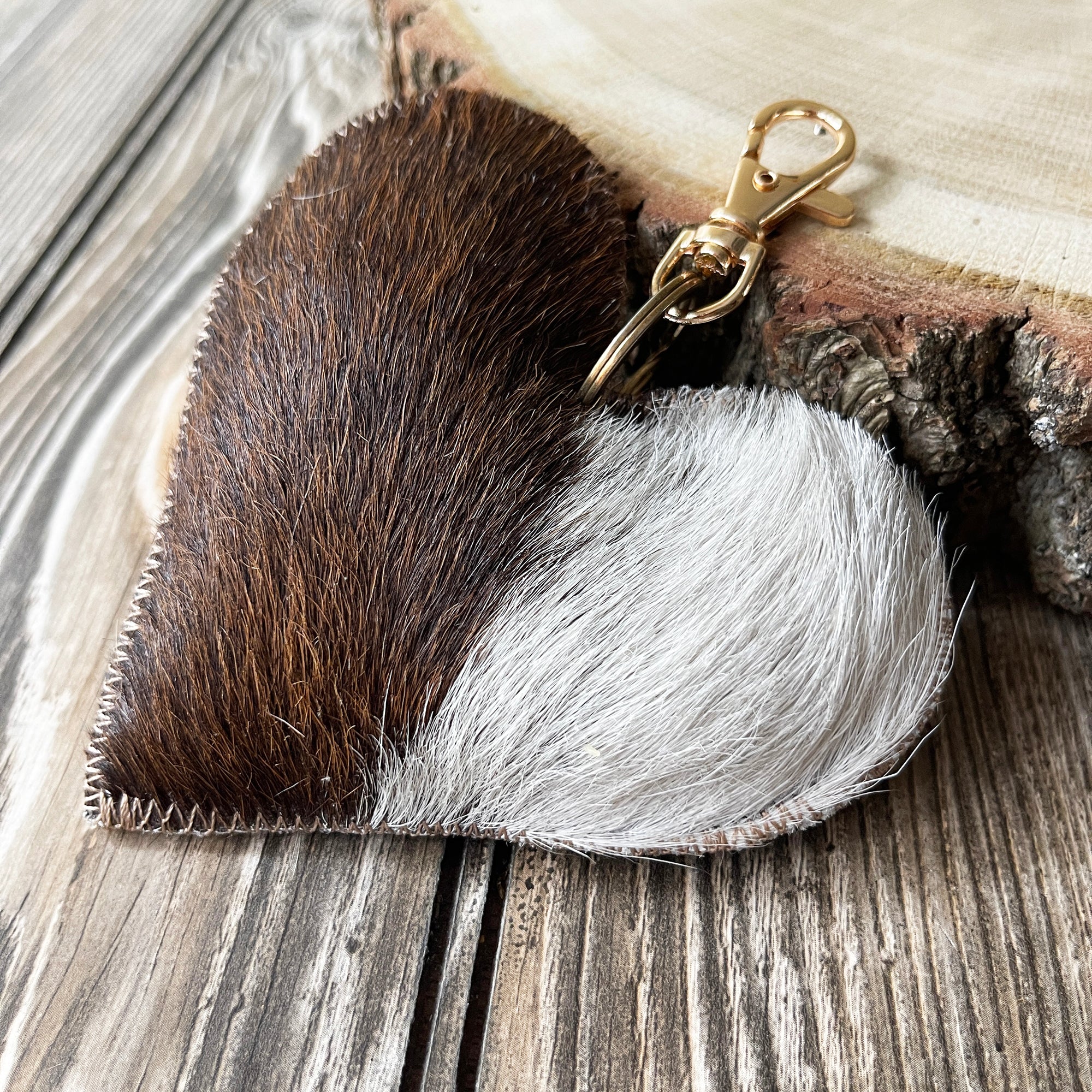 Cowhide Bag Charms Various Shapes Heart