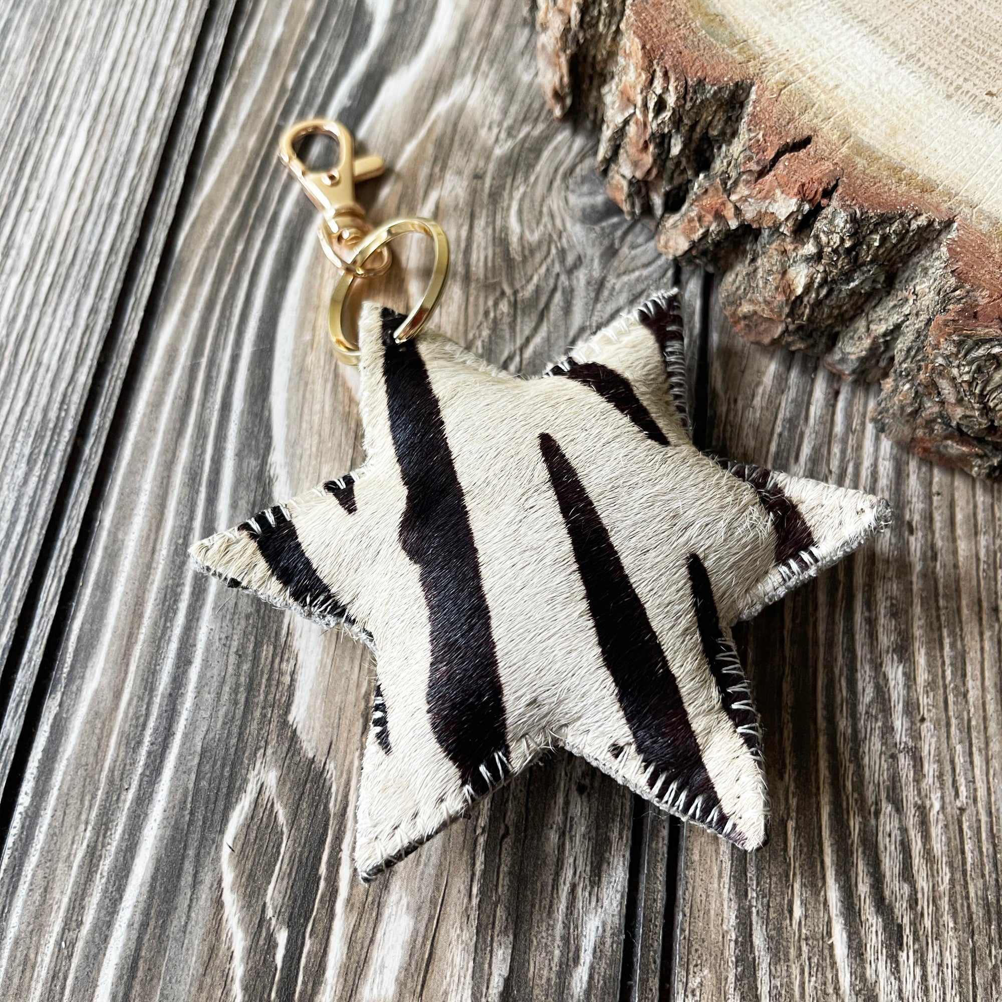 Cowhide Bag Charms Various Shapes Star