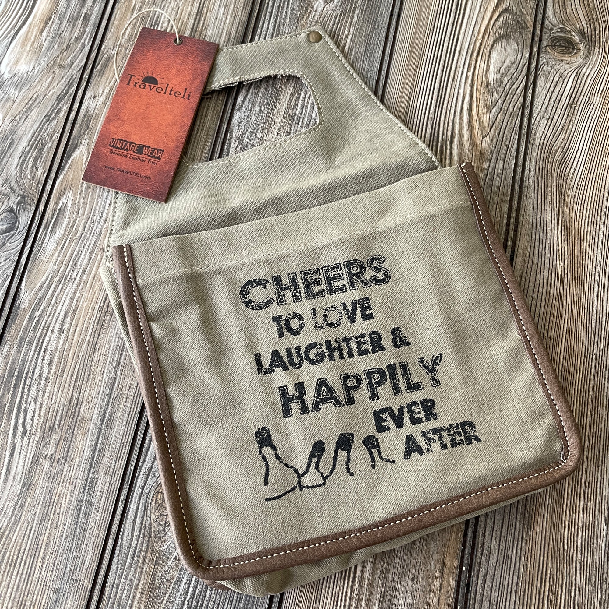 Handmade Upcycled Canvas Beer Carrier Caddy Bag