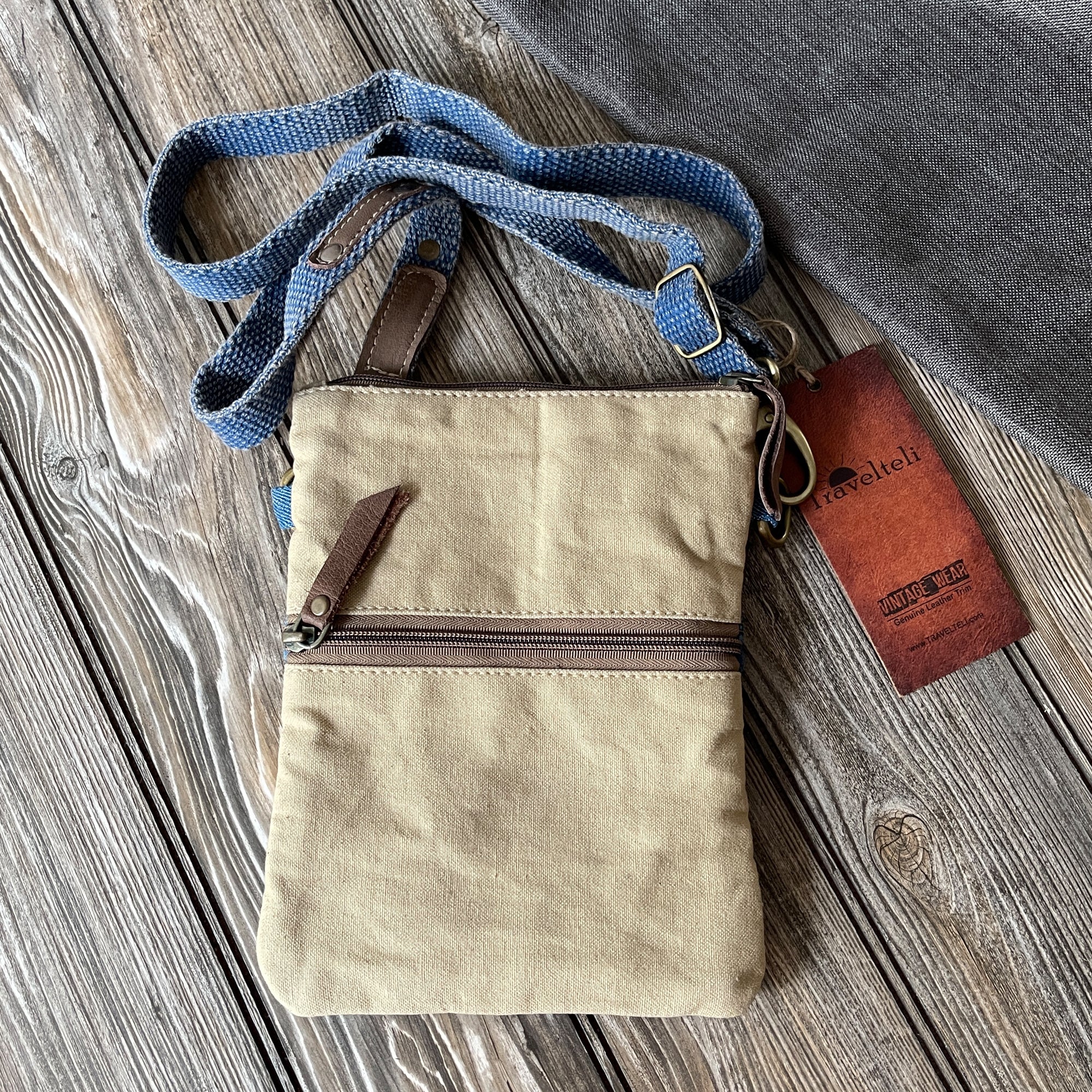 Handmade Crossbody Canvas Messenger Bag | TRAVELTELI